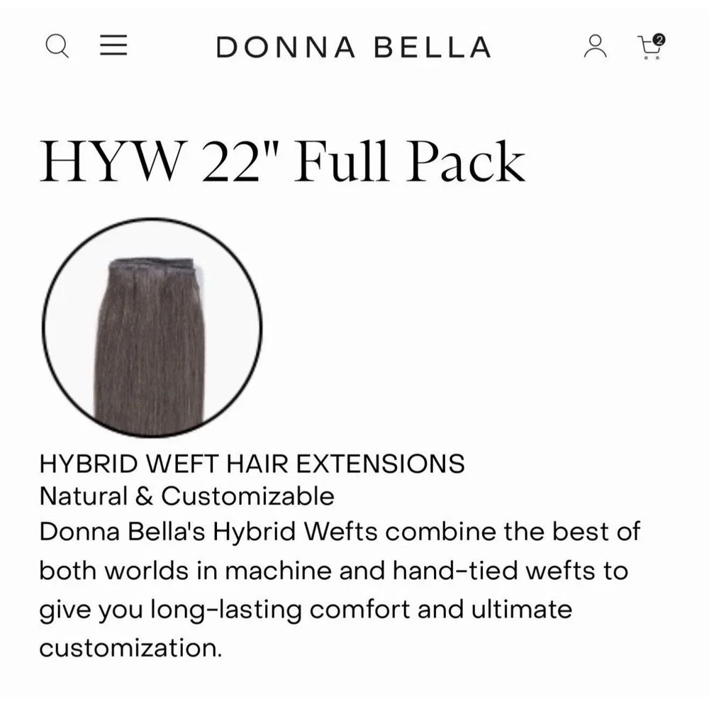 Donna Bella Hybrid Weft Extension Full Pack 22